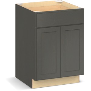 RELIABILT Parkstone II Base Cabinet, Slate Stained, 24" W, 2 Doors 1 Drawer, Fully Assembled - 641053 | Lowe's Pro Supply